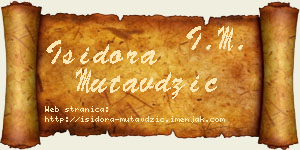 Isidora Mutavdžić vizit kartica